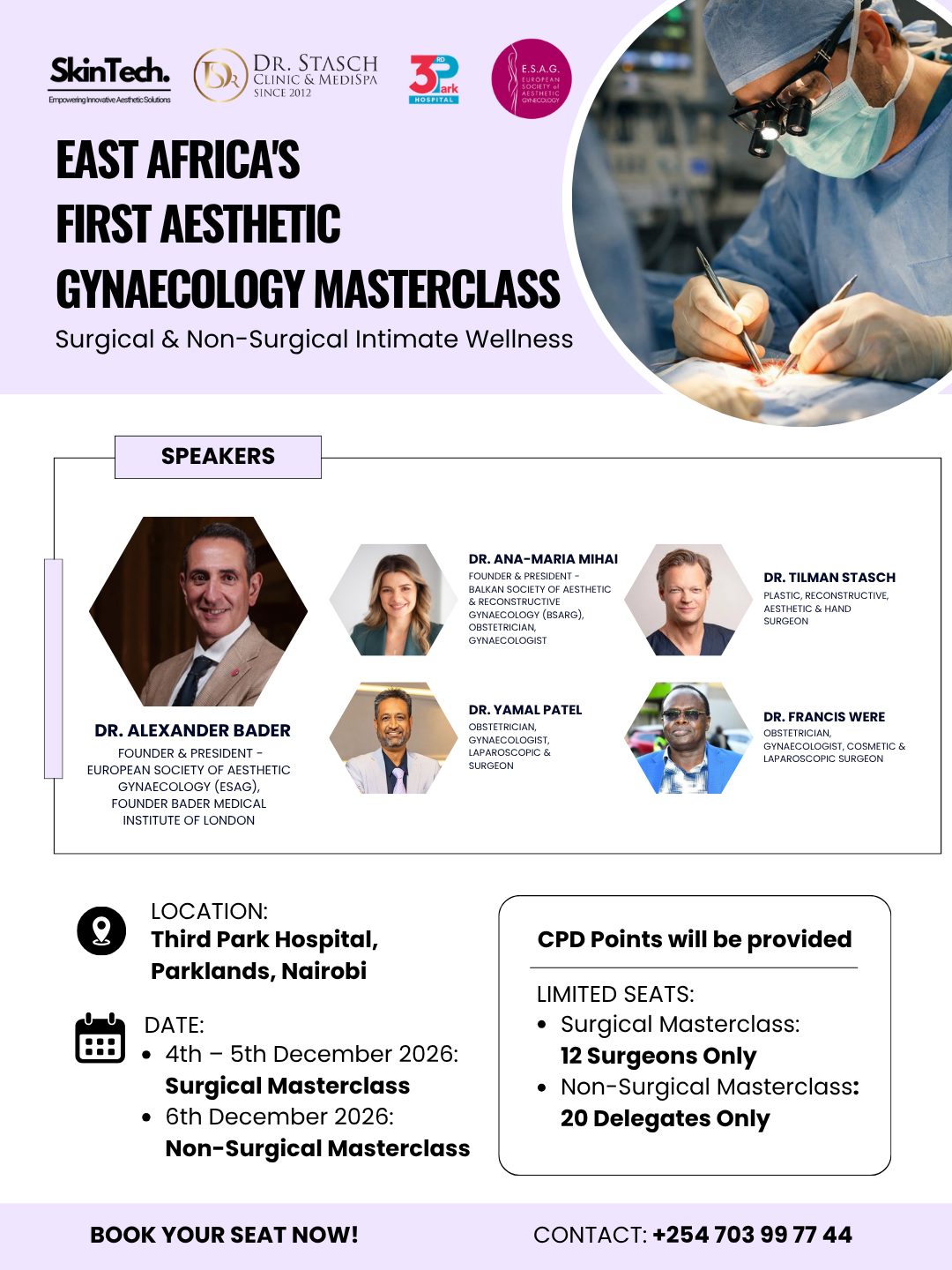 EAST AFRICA'S FIRST AESTHETIC GYNAECOLOGY MASTERCLASS