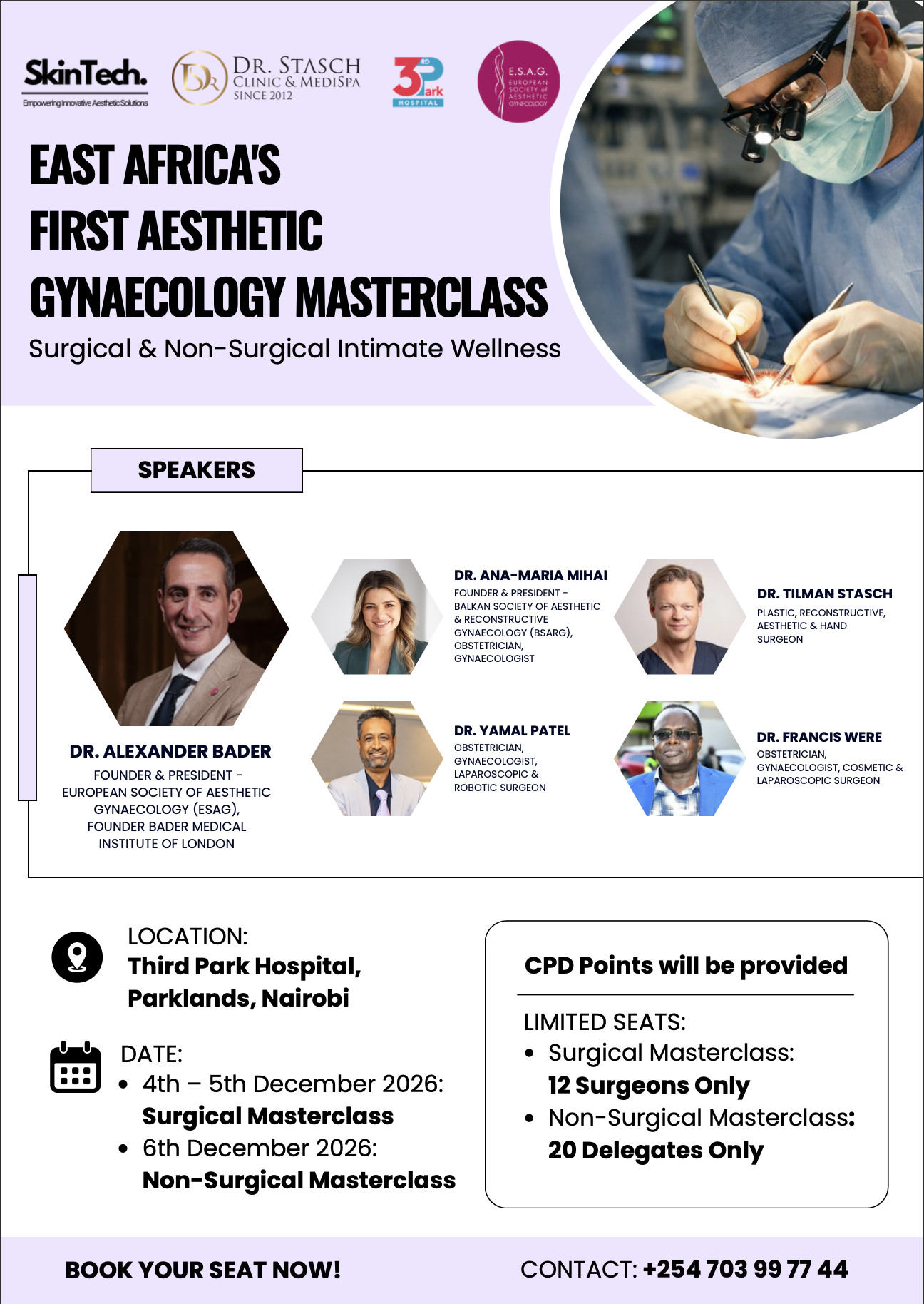 EAST AFRICA'S FIRST AESTHETIC GYNAECOLOGY MASTERCLASS